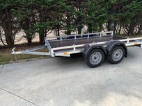 Dubbelas mini transporter aanhangwagen 258x150