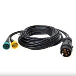 KKabelset 7m met stekker 7 polig en 2x connector 5-polig