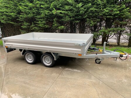 Dubbelas kipper aanhangwagen 314x175x30 cm MTM 3000Kg