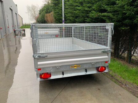 Dubbelas Elektrische kipper aanhangwagen 314x175x30 cm + loofrekken MTM 3000Kg