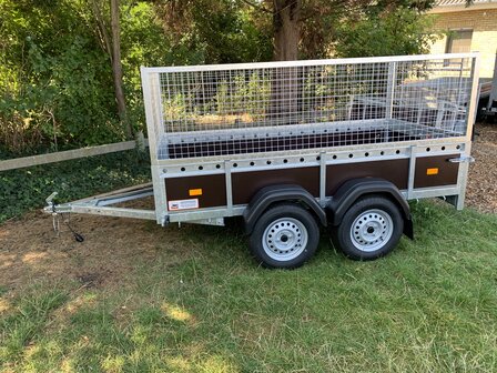 Dubbelas bakwagen 258x130 + Loofrekken 70Cm