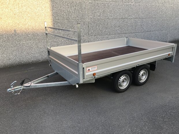 Dubbelas plateau Aanhangwagen 308x183