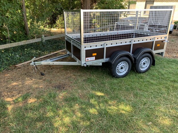 Dubbelas bakwagen 258x130 + Loofrekken 70Cm