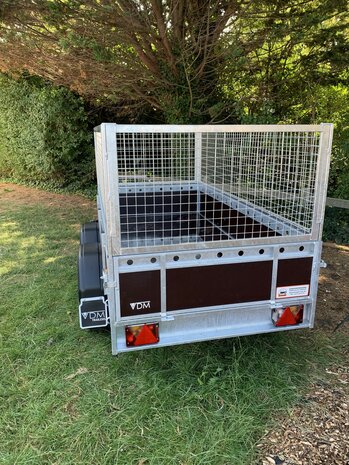 Dubbelas bakwagen 258x130 + Loofrekken 70Cm